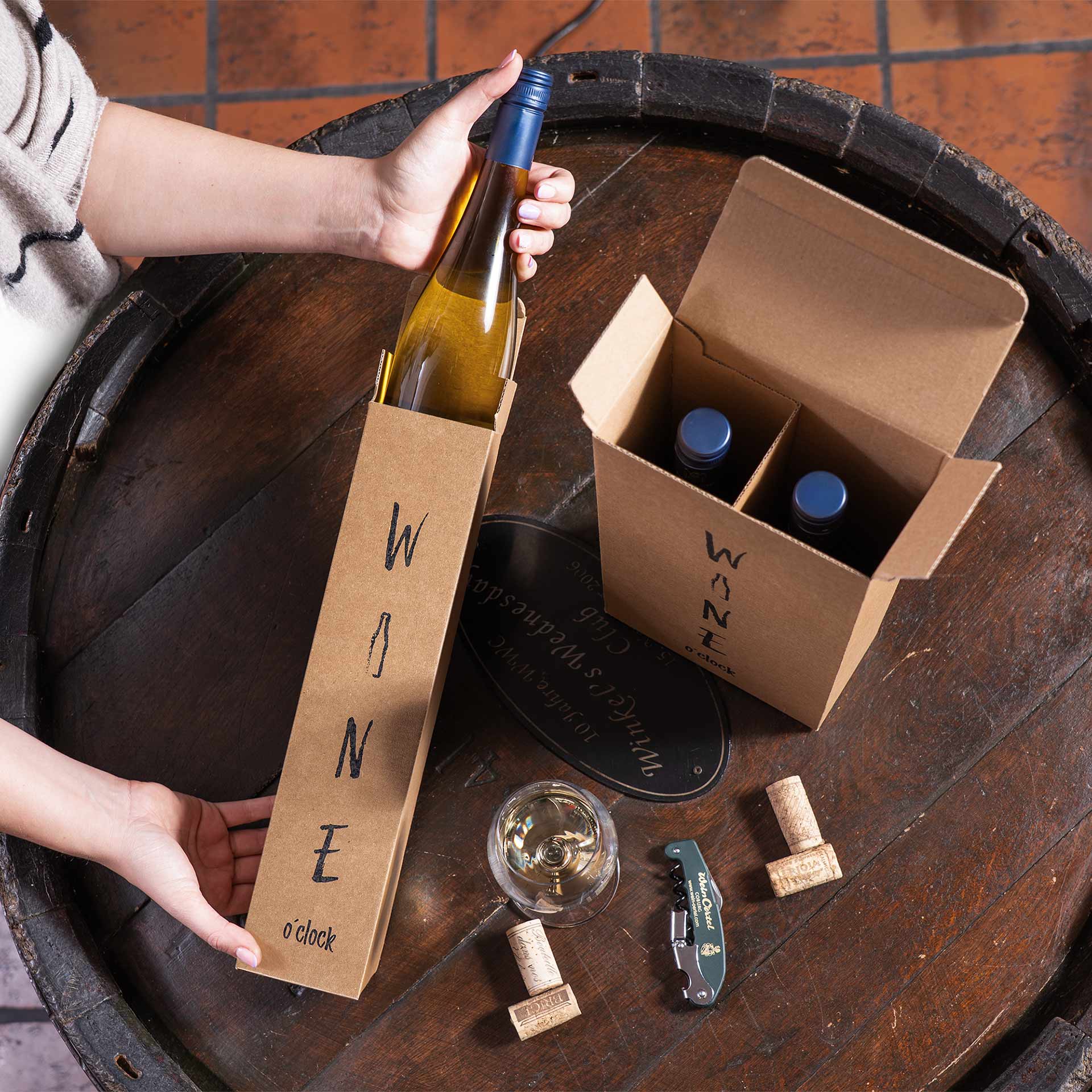 Faltschachtel - Wine o‘clock - 1 x 0,75 l