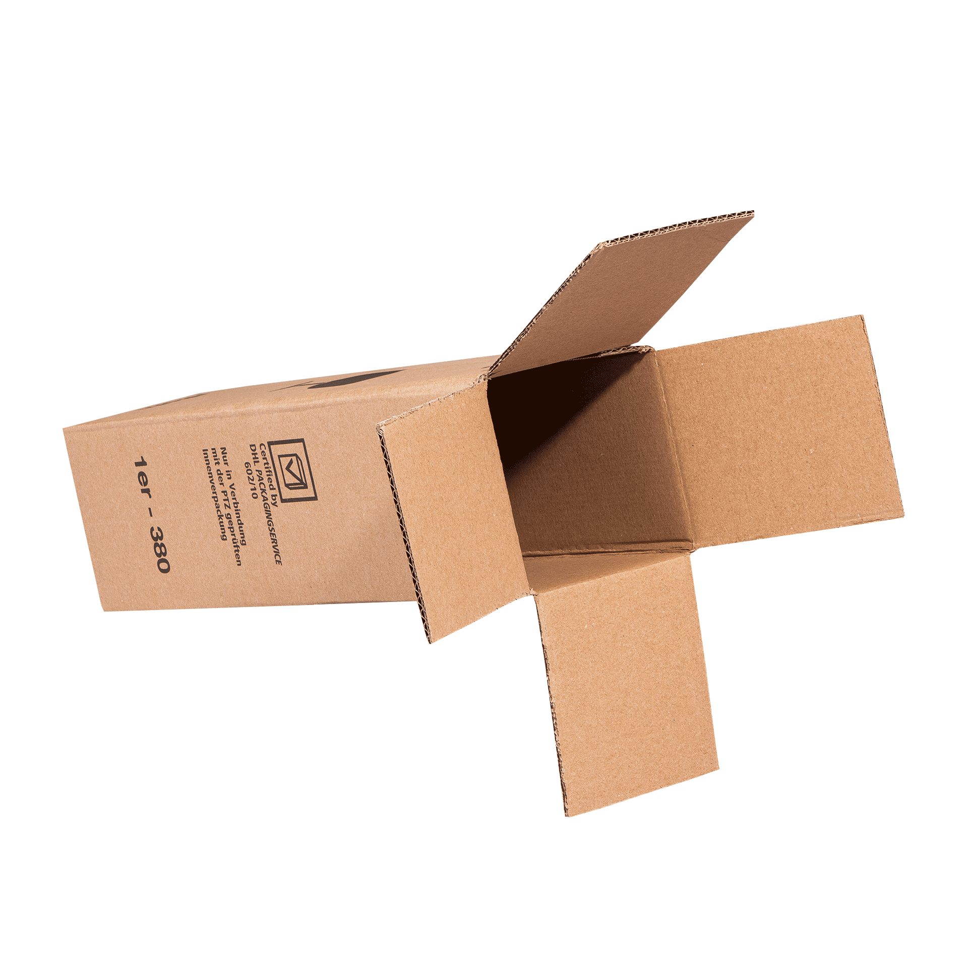 Postversandkarton 1er Champagner 38cm geöffnet