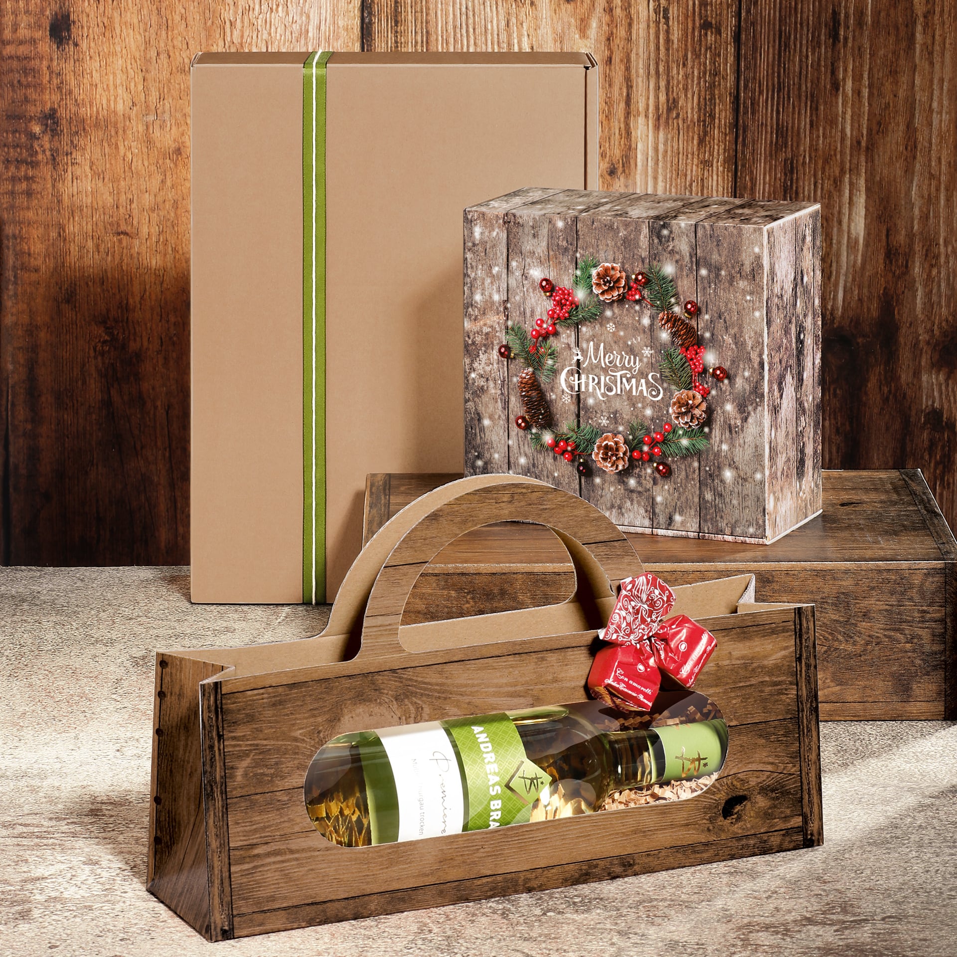 Tragetasche - Vintage - 1 x 0,75 l / 1,0 l