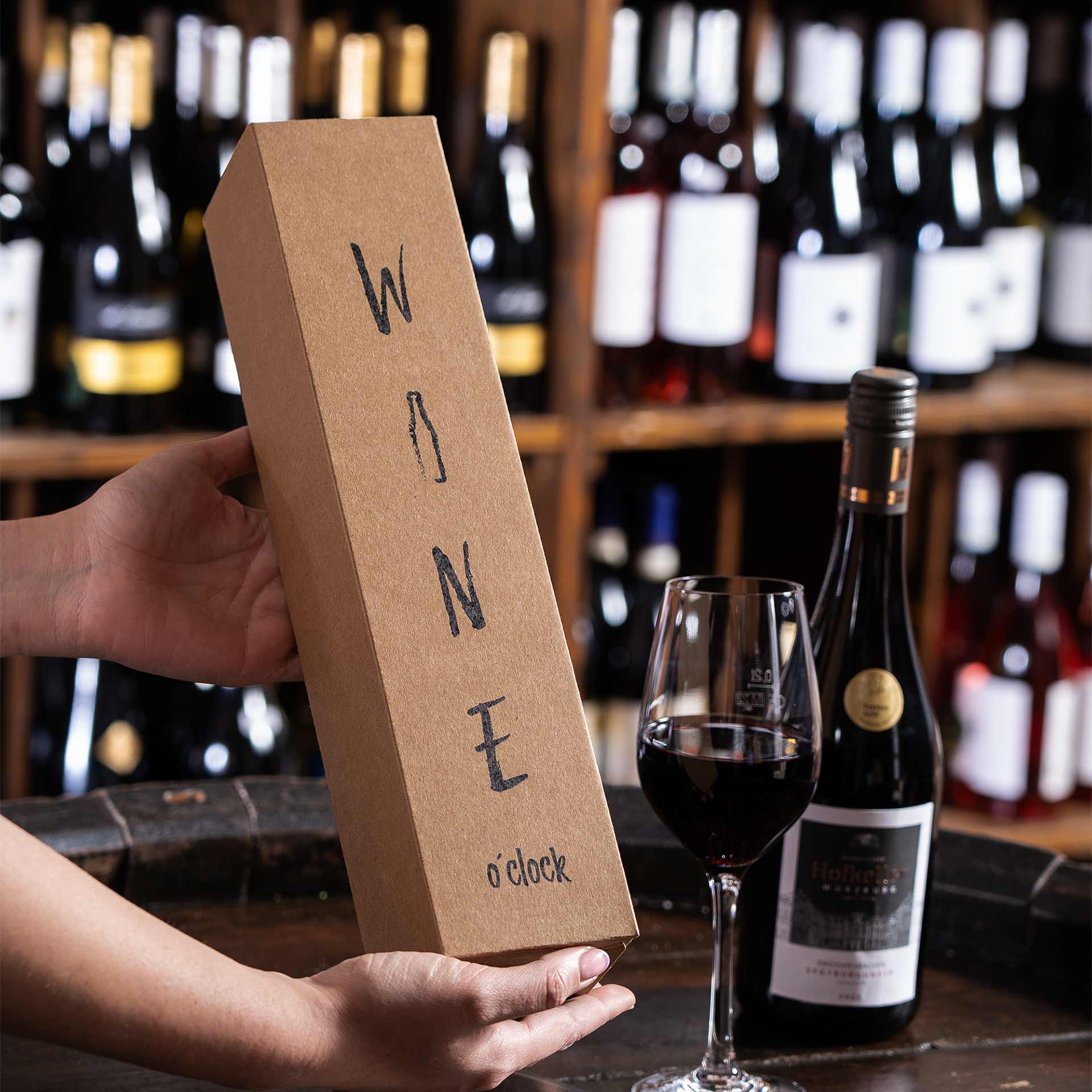 Faltschachtel - Wine o‘clock - 1 x 0,75 l