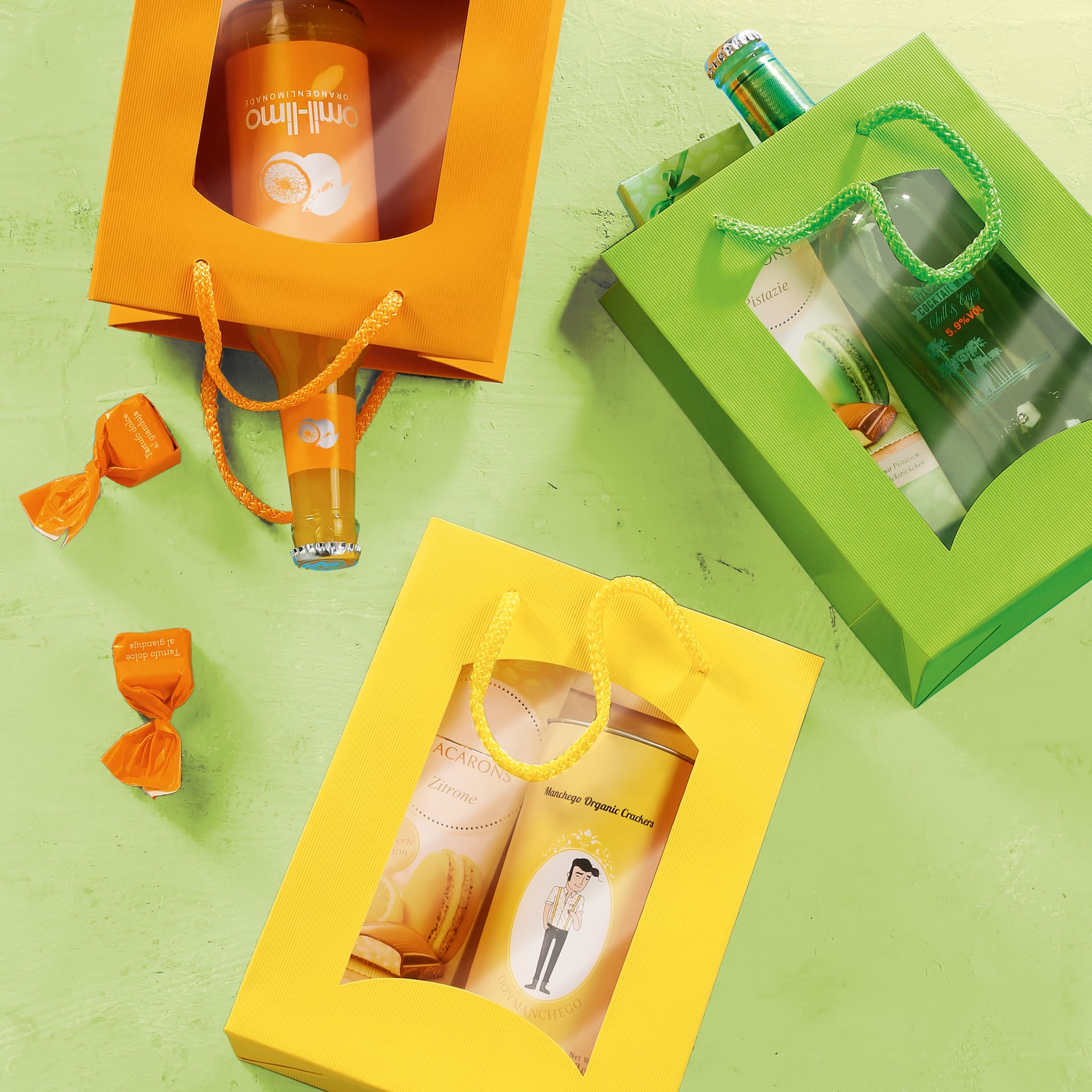 Papiertüte Mini - Gelb - 1 x 0,75 l