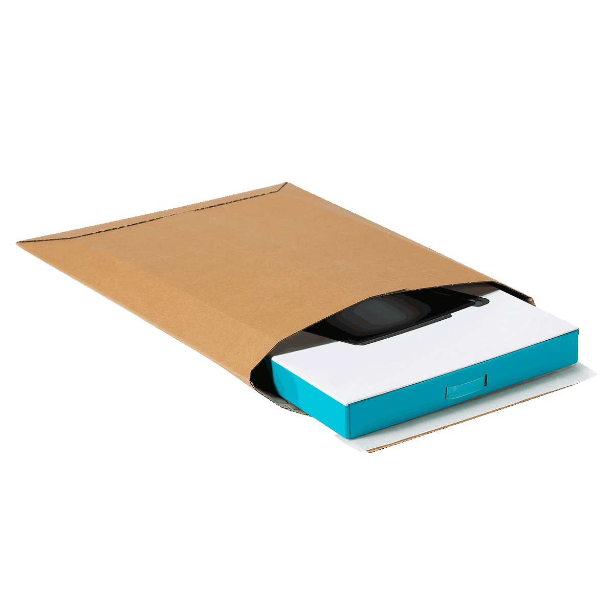 Versandtasche aus Wellpappe S mit einer Elektroverpackung