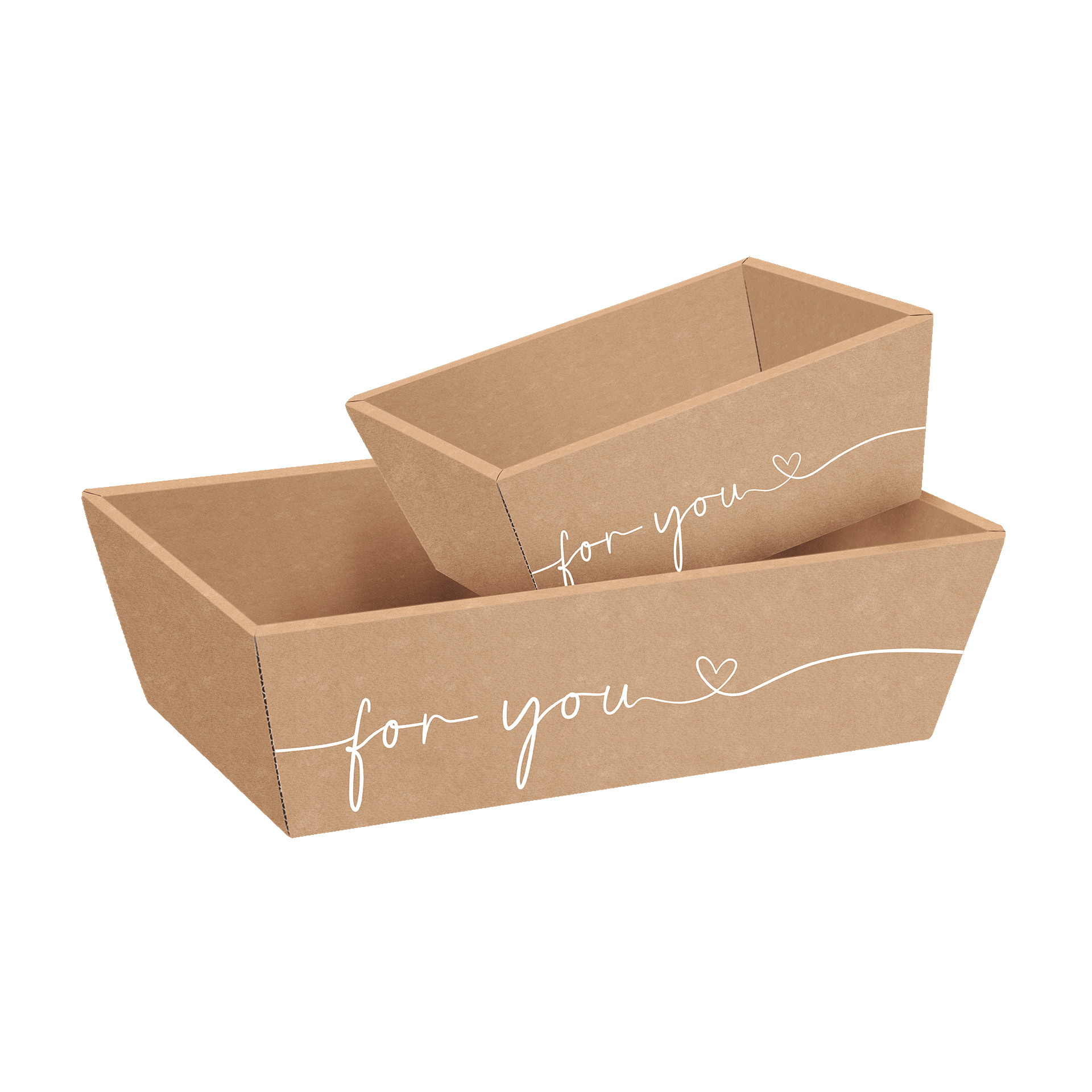 Präsentkorb viereckig - For You - klein