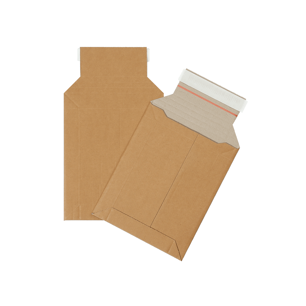 Versandtasche aus Wellpappe XS Vorder- und Rückseite des Produktes