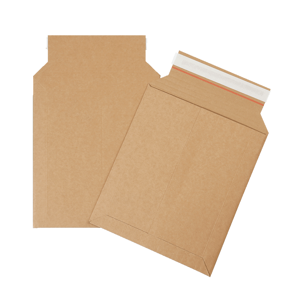Versandtasche aus Wellpappe M Vorder- und Rückseite des Produktes