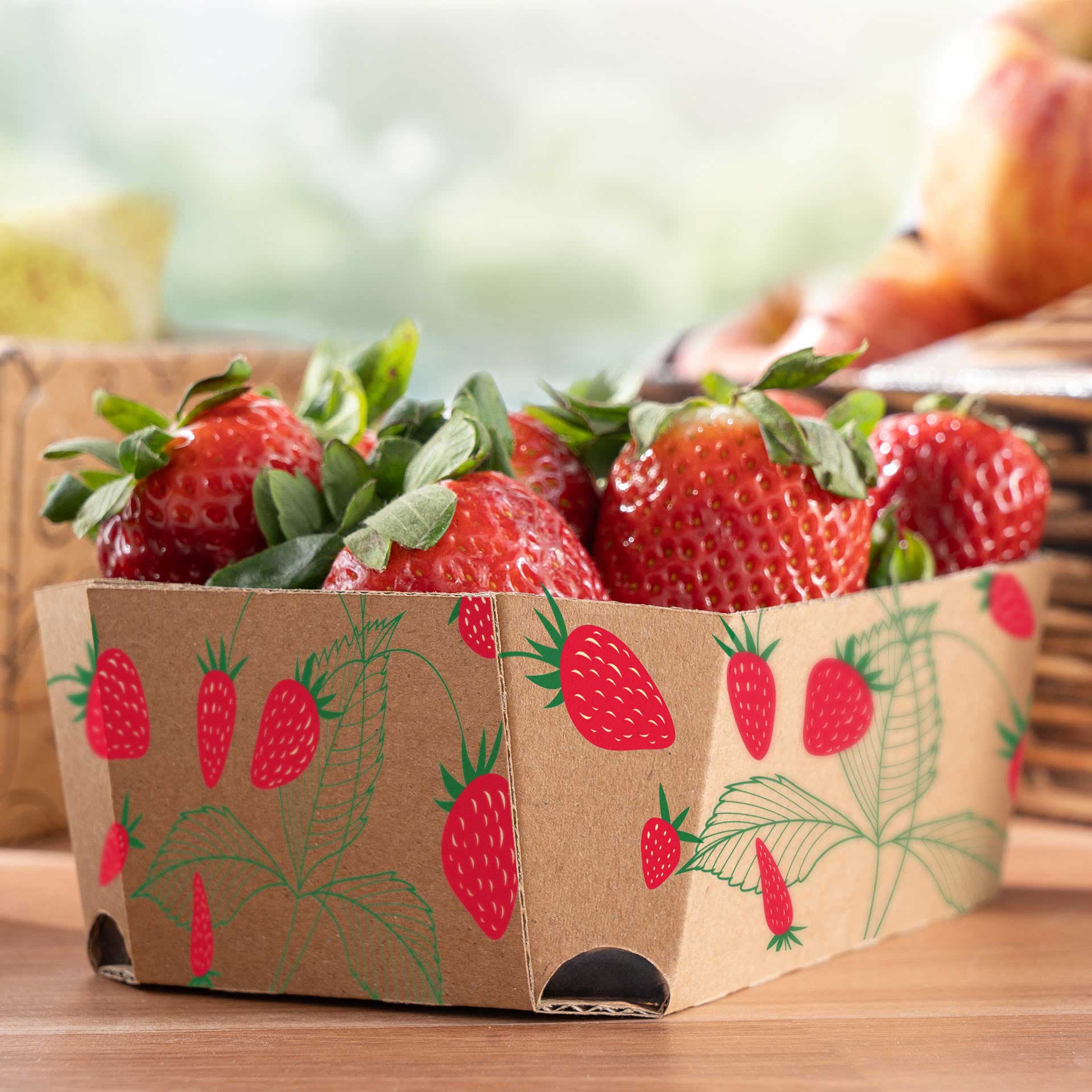 Detail Foto Beerenschale 250g gefüllt mit Erdbeeren