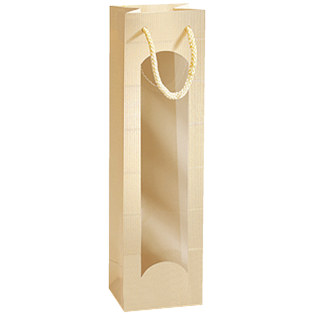 Geschenktüte - Creme/Gold - 1 x 0,75 l / 1,0 l