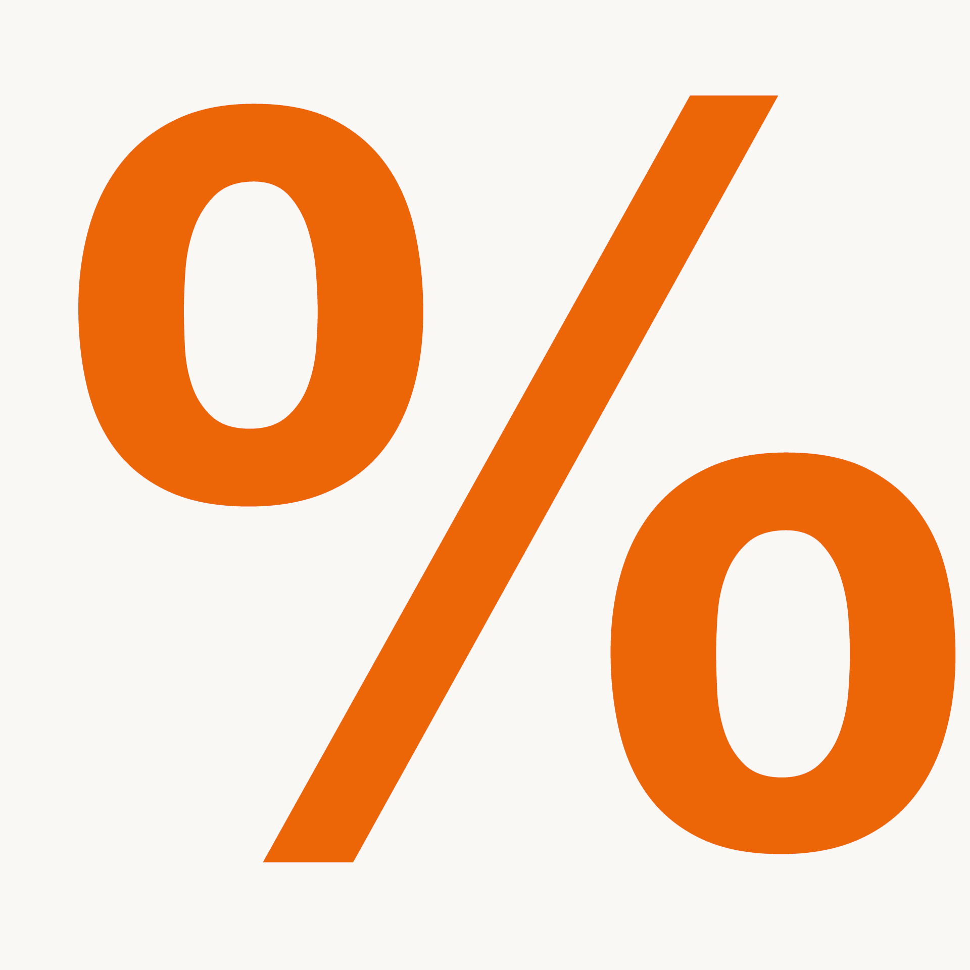 Prozentzeichen in Mondi Orange