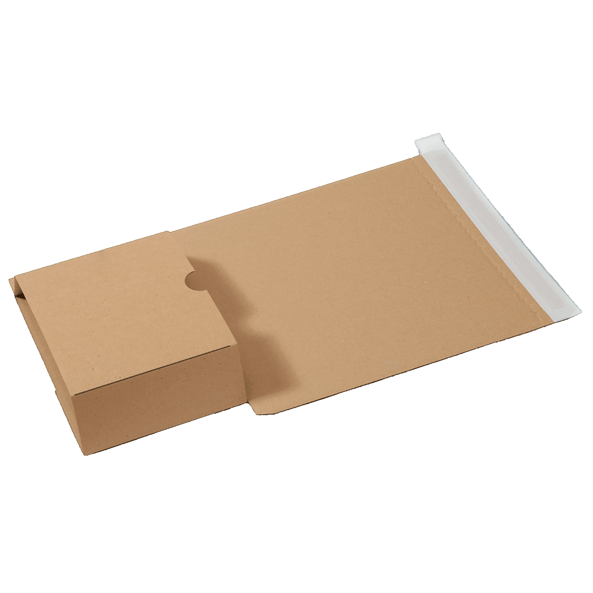 Buchverpackung Extrasafe liegend und Produkt eingeklappt