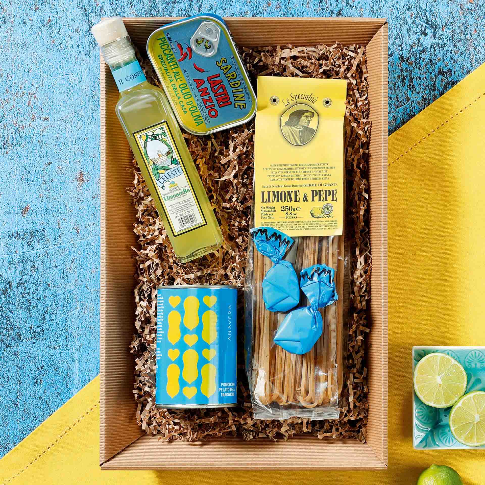 Präsentkorb viereckig flach - Natura - mittel