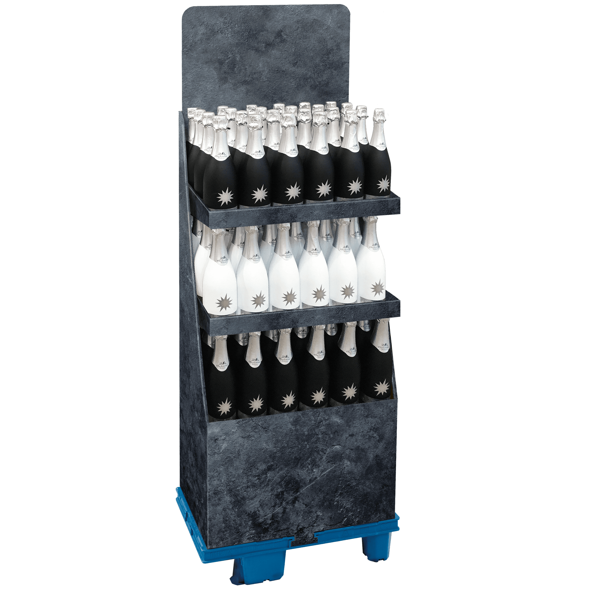 Manteldisplay - Schiefer - 3 Etagen