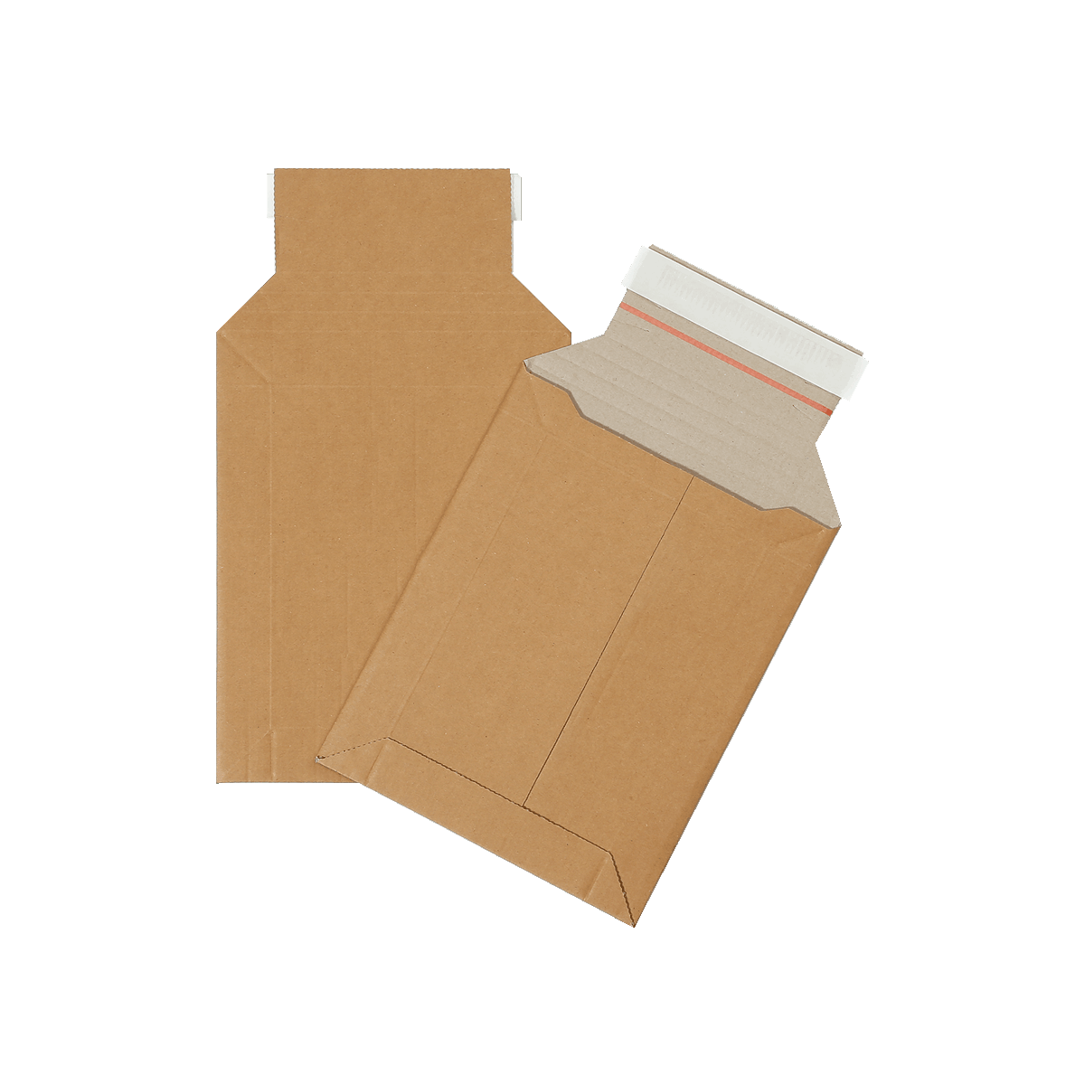 Versandtasche aus Wellpappe S Vorder- und Rückseite des Produktes