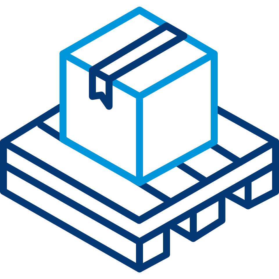 Lagerung von  Paletten