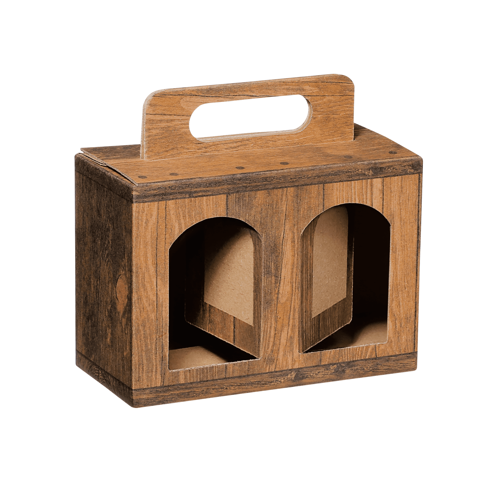 Tragebox für Gourmet-Gläser - Vintage - 2 Gläser groß