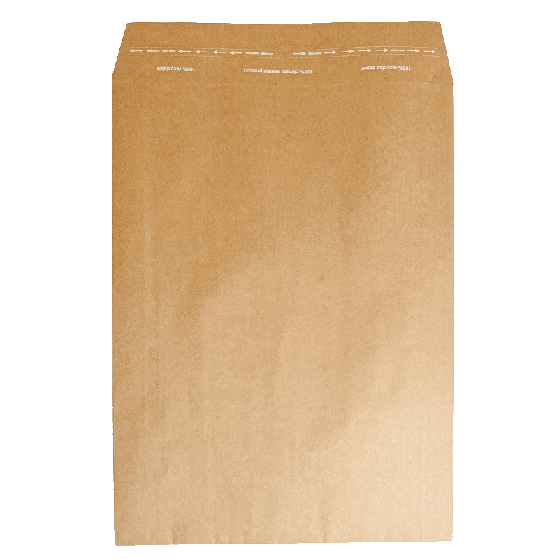 Versandtasche aus Papier XL in der Draufsicht