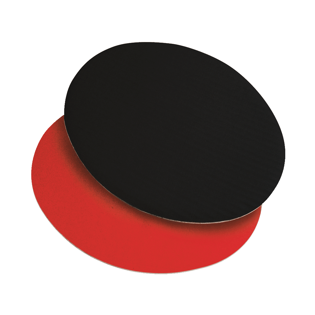 Dekoplatte - Rot / Schwarz - klein