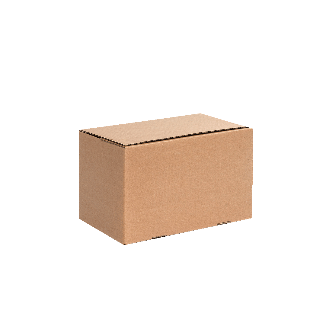 Blitzkarton braun 285x190x180mm Produkt geschlossen