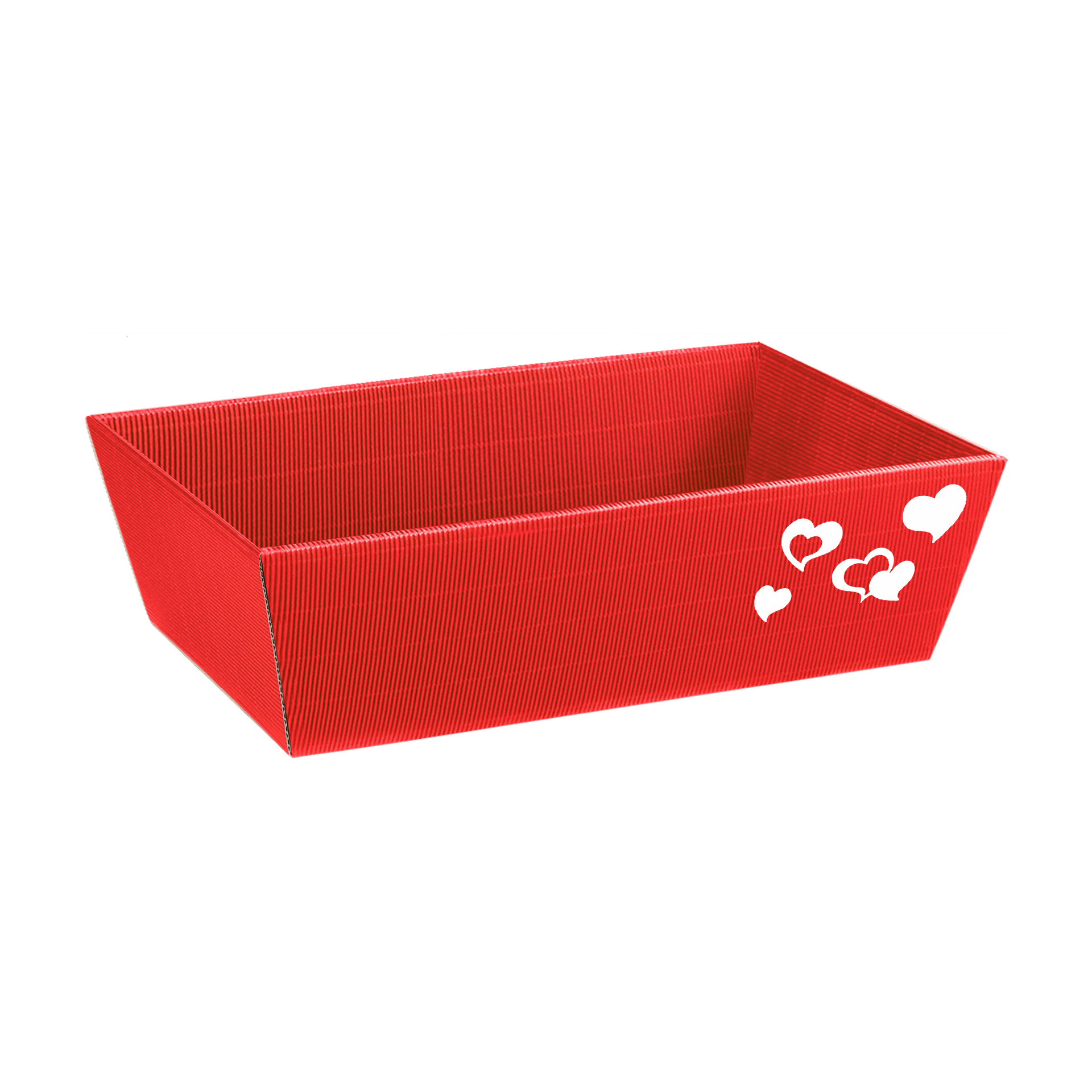 Herz Rot/Prägung Weiß