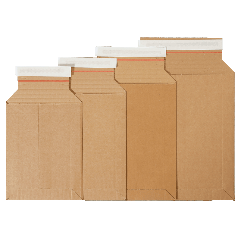 Alle Versandtaschen aus Wellpappe im Größenvergleich XS bis L