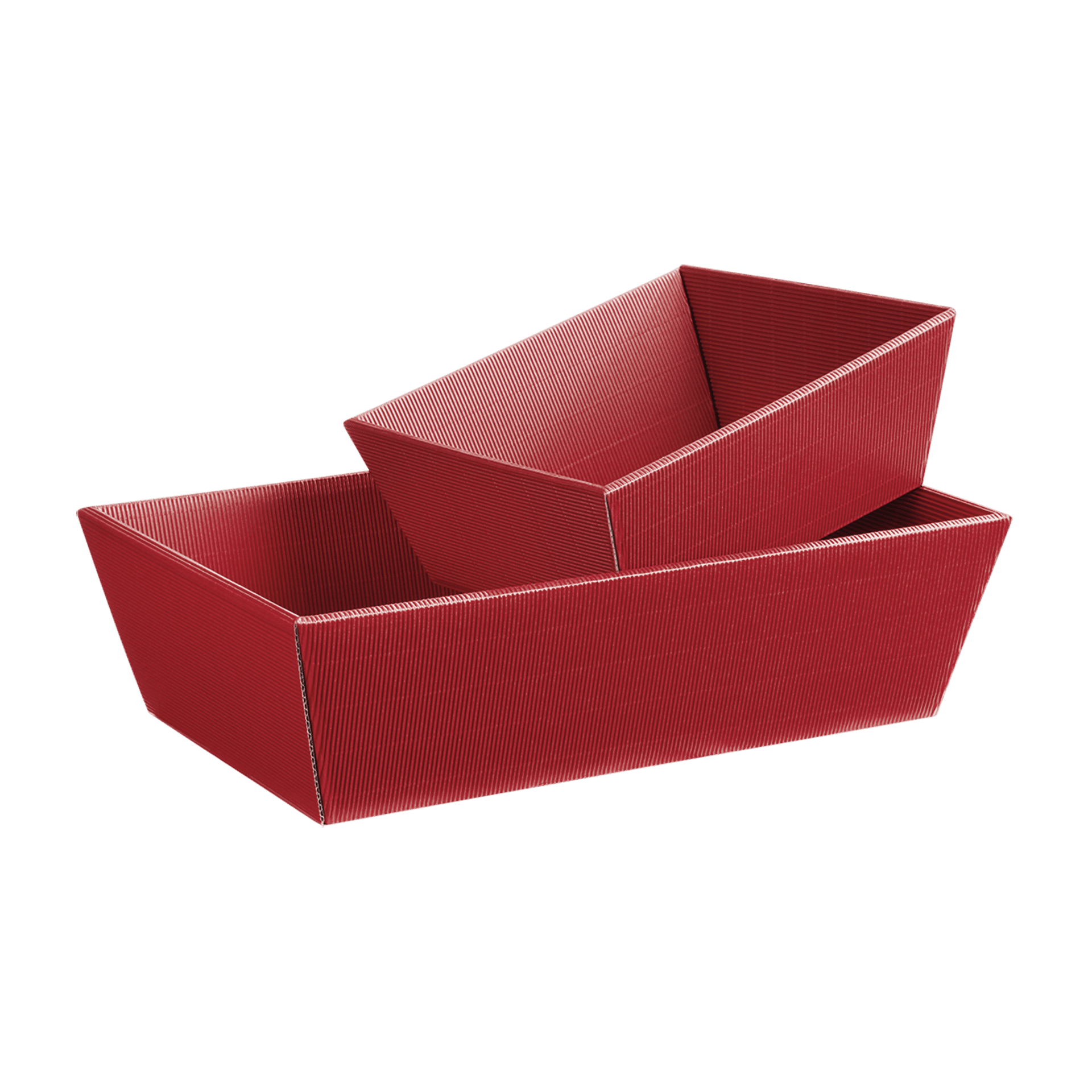 Präsentkorb viereckig - Bordeaux - klein