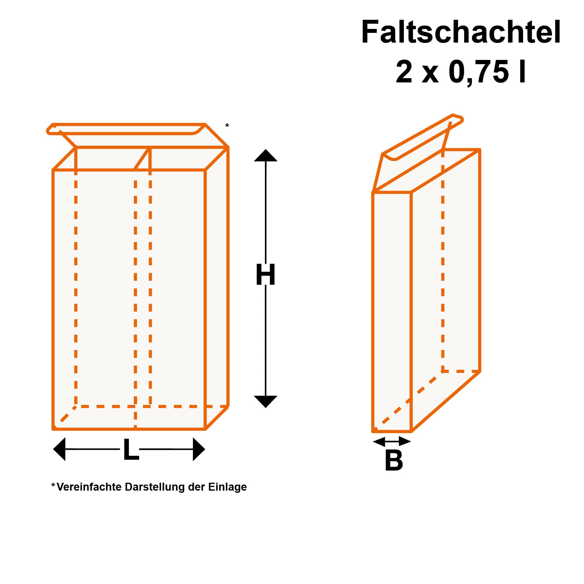 Faltschachtel - Prosit - 2 x 0,75 l