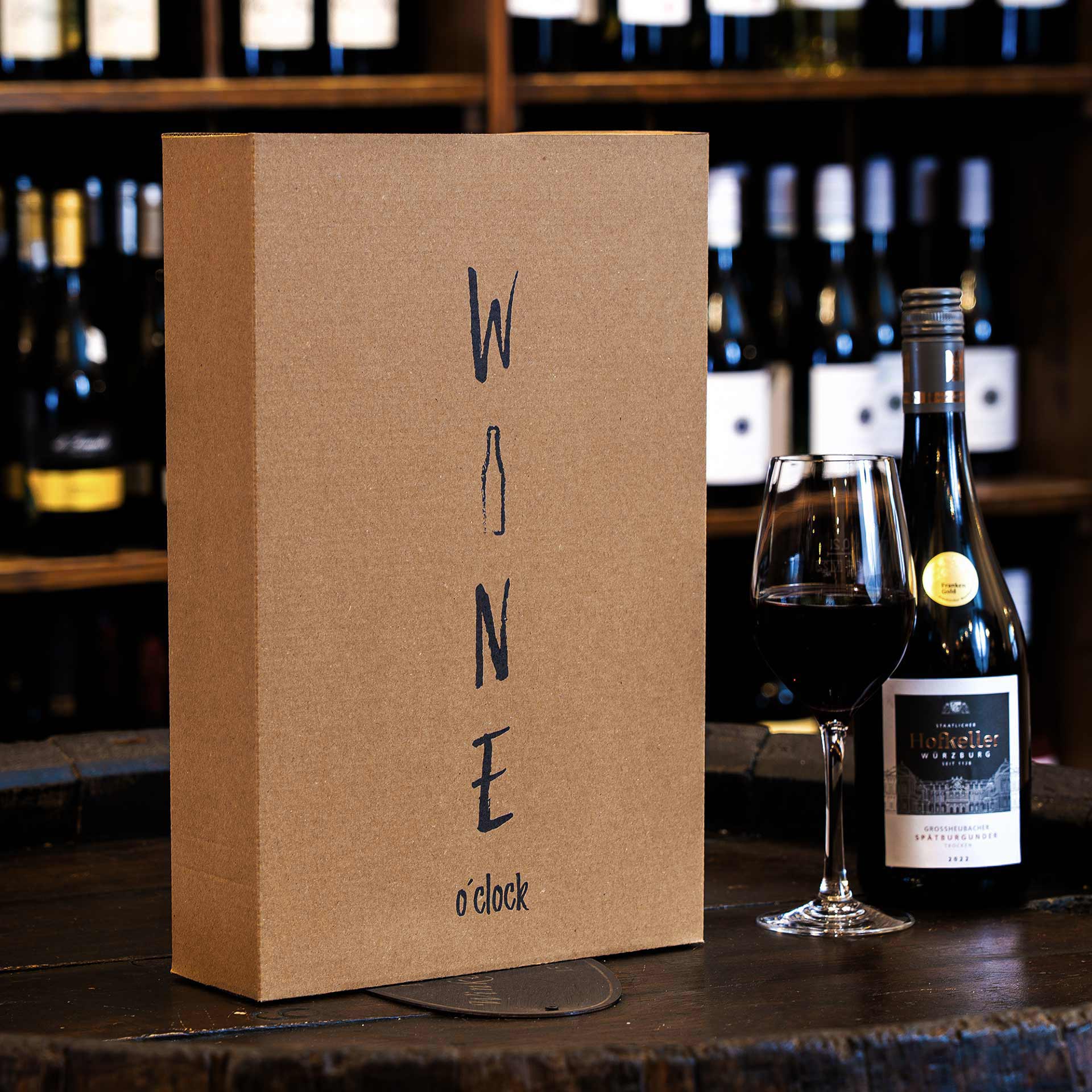 Faltschachtel - Wine o‘clock - 3 x 0,75 l