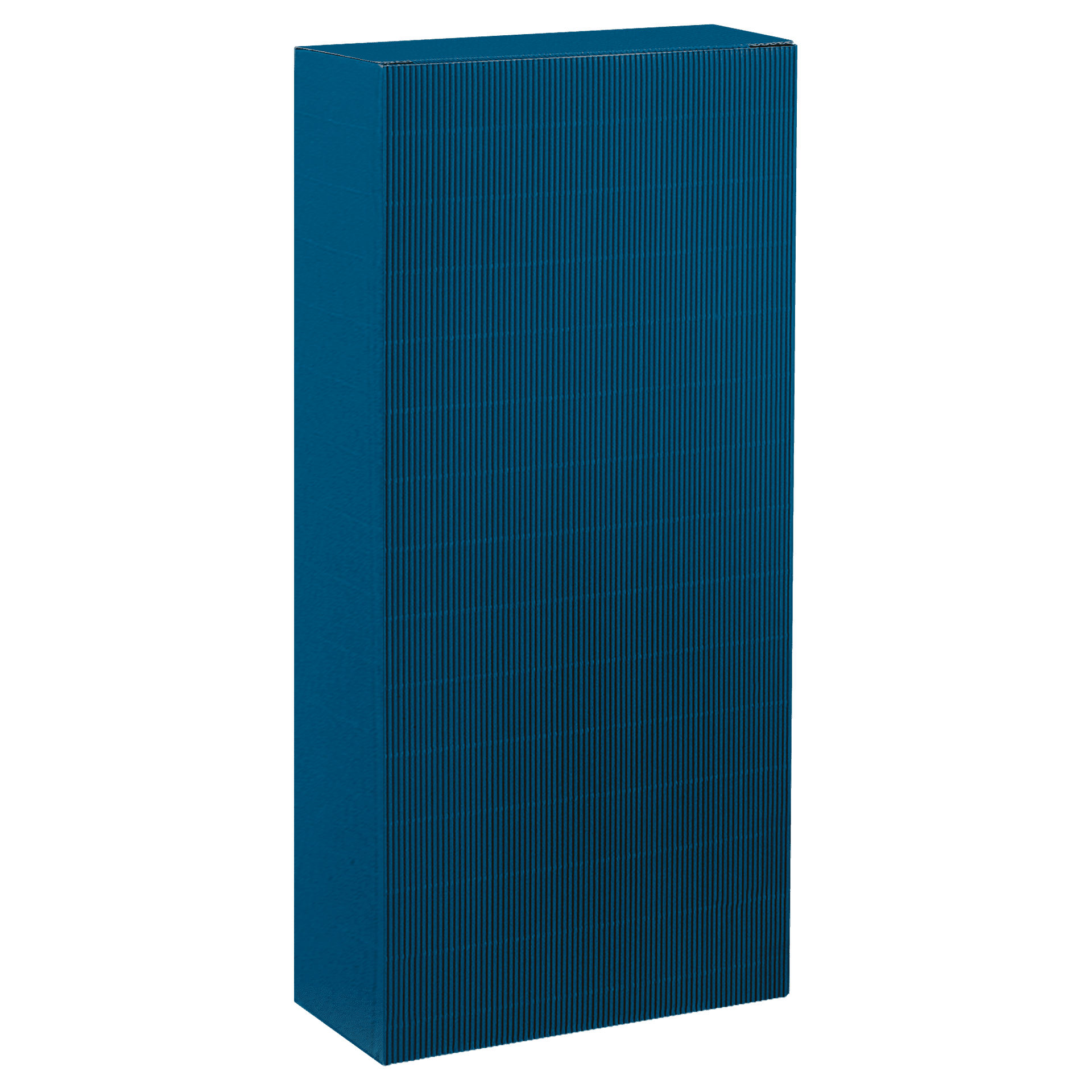 Faltschachtel - offene Welle - Saphirblau - 2 x 0,75 l