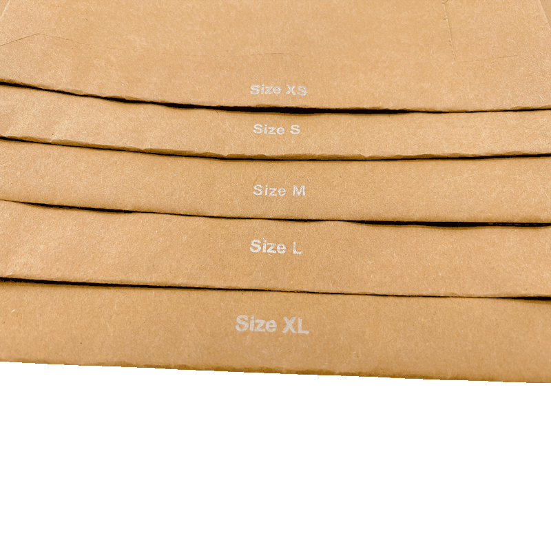 Größenvarianten der Papierversandtaschen von XS bis XL