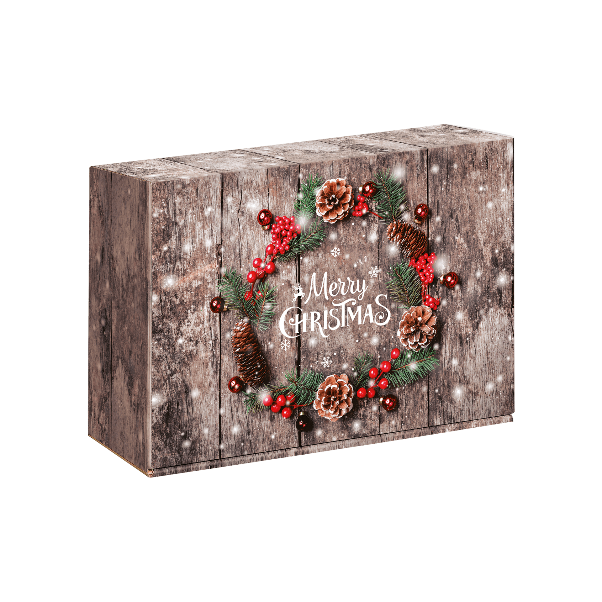 Geschenkbox - Weihnachtskranz - klein