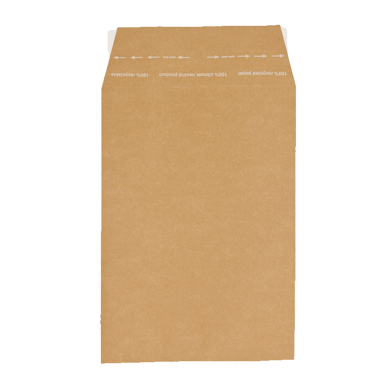 Versandtasche aus Papier XS in der Draufsicht