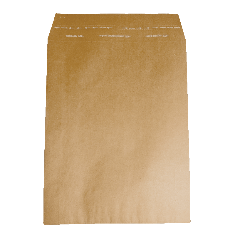Versandtasche aus Papier S in der Draufsicht