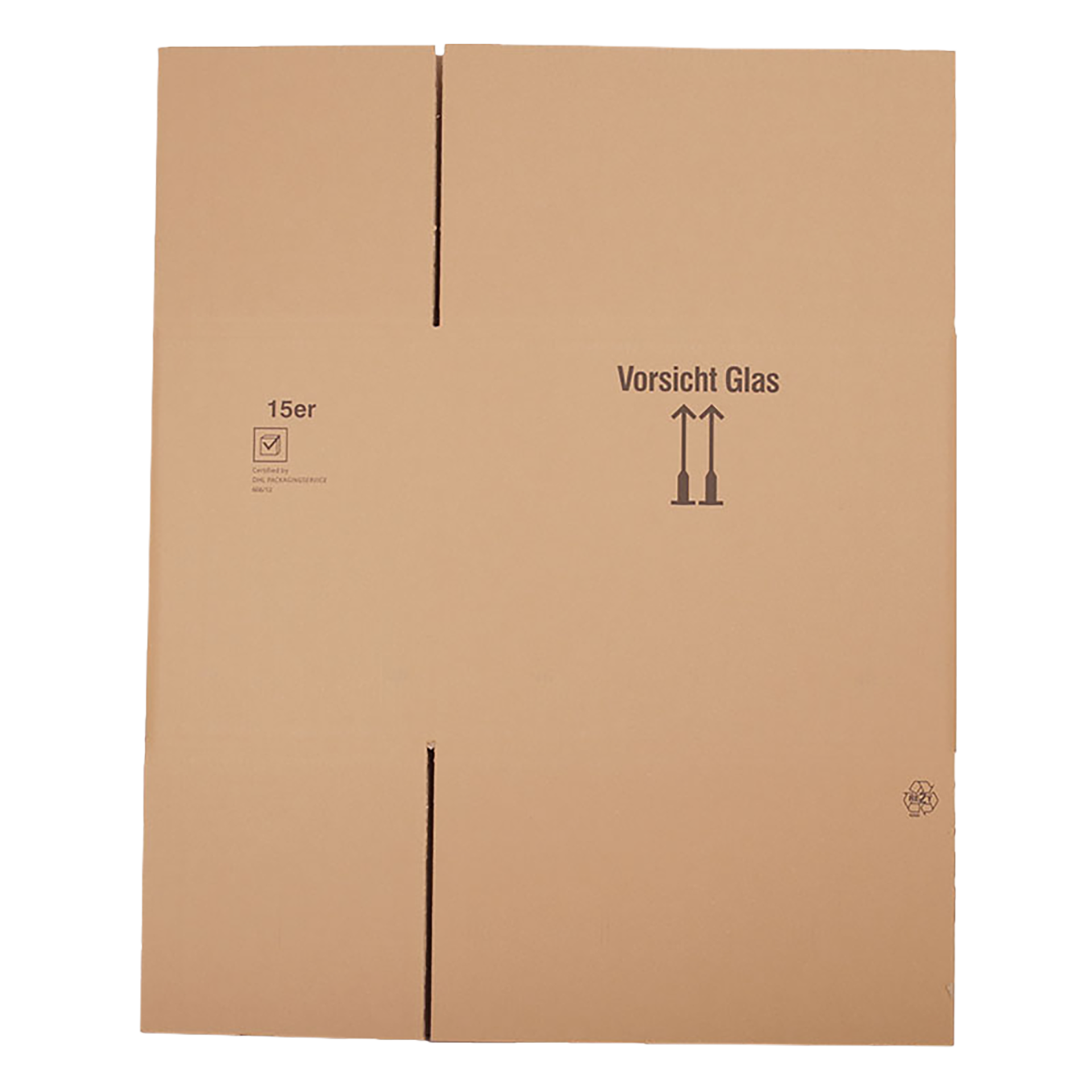 15er Flaschenversandkarton - 0,75 - 1 L - mit Gefache -