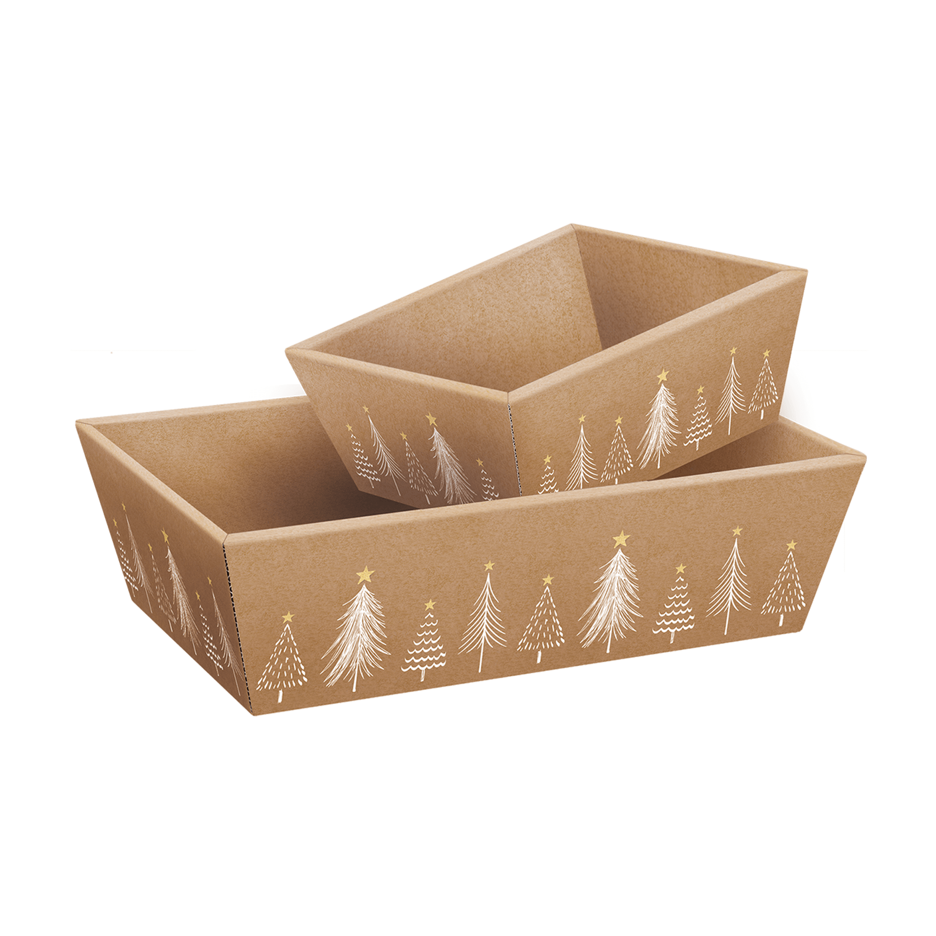 Präsentkorb viereckig - Modern Christmas - mittel