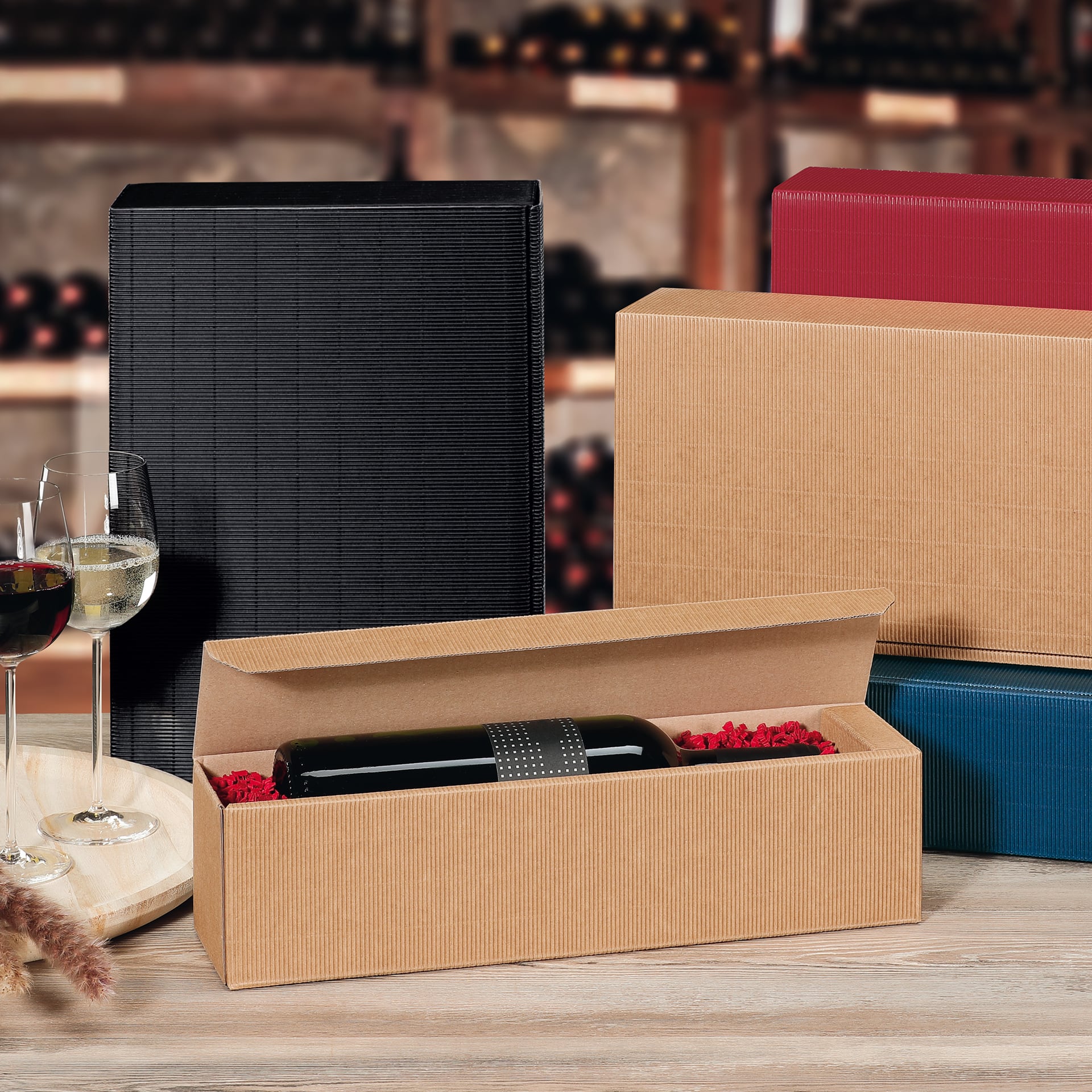 Präsentkarton - Grün - 2 x 0,75 l