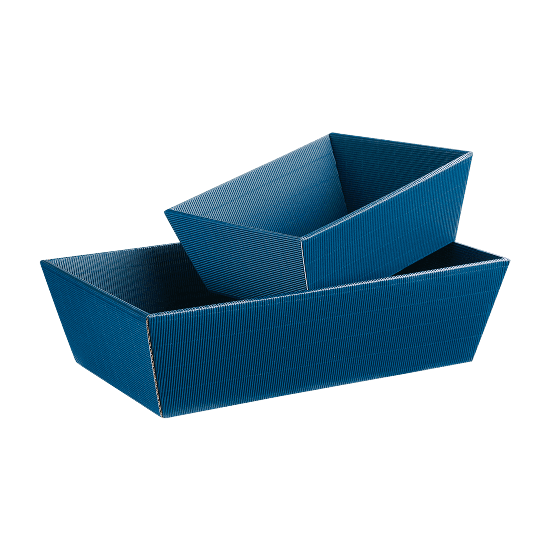 Präsentkorb viereckig - Saphirblau - mittel