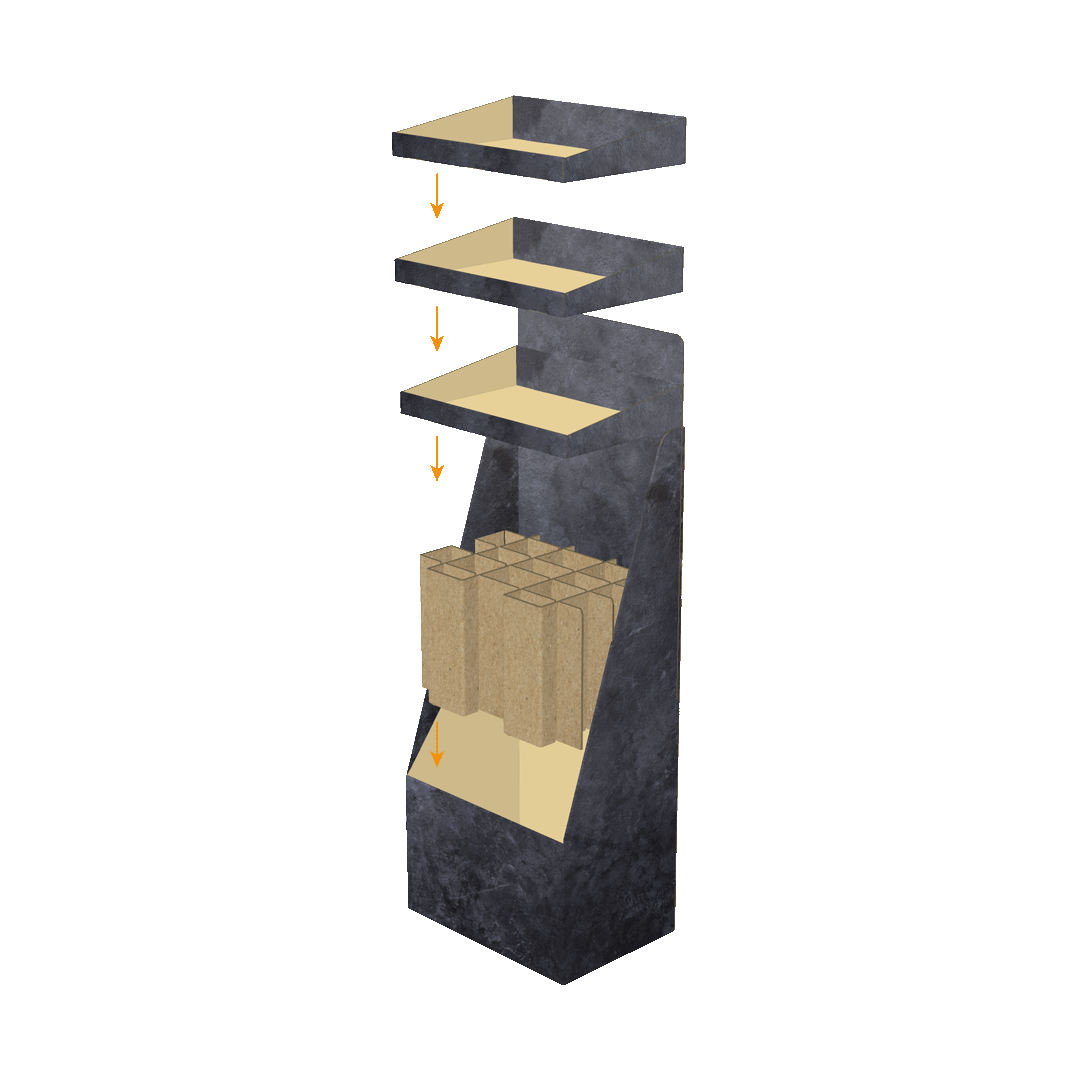Steggefache für das Manteldisplay - 