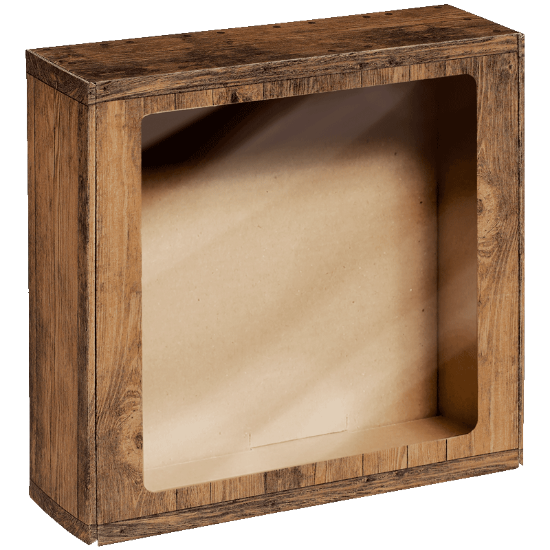 Geschenkbox  - Vintage - mit Sichtfenster groß