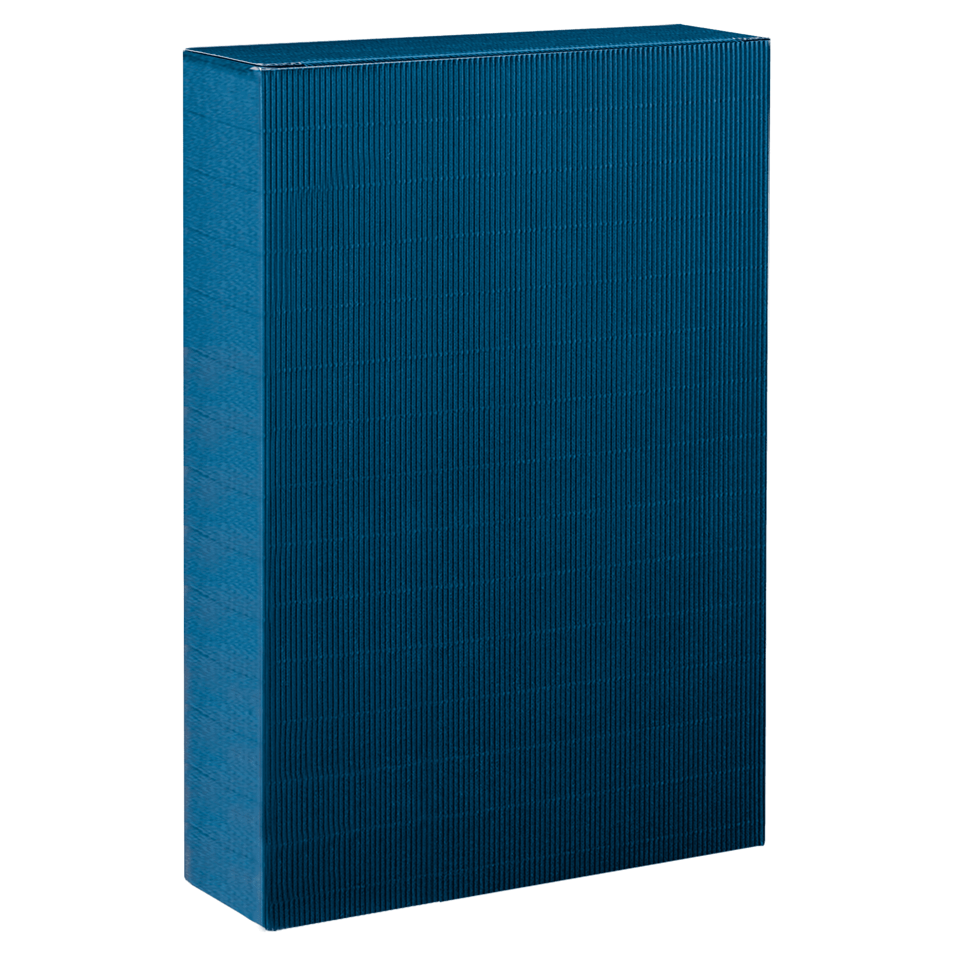 Faltschachtel - Offene Welle - Saphirblau - 3 x 0,75 l