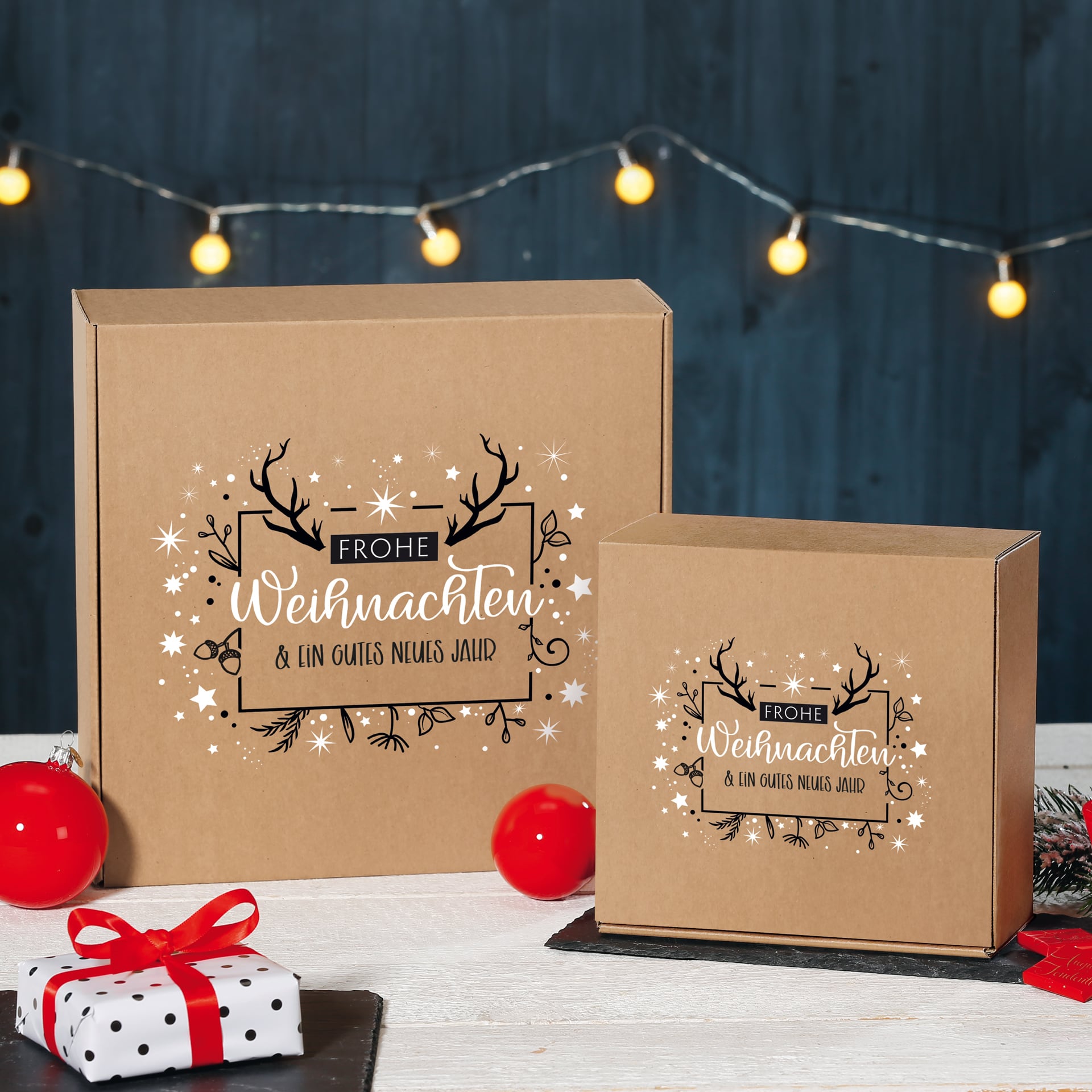 Geschenkbox - Frohe Weihnachten - groß