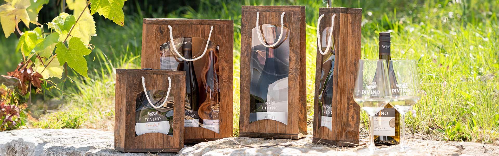 Bannerbild mit unterschiedlichen Geschenktüten Vintage