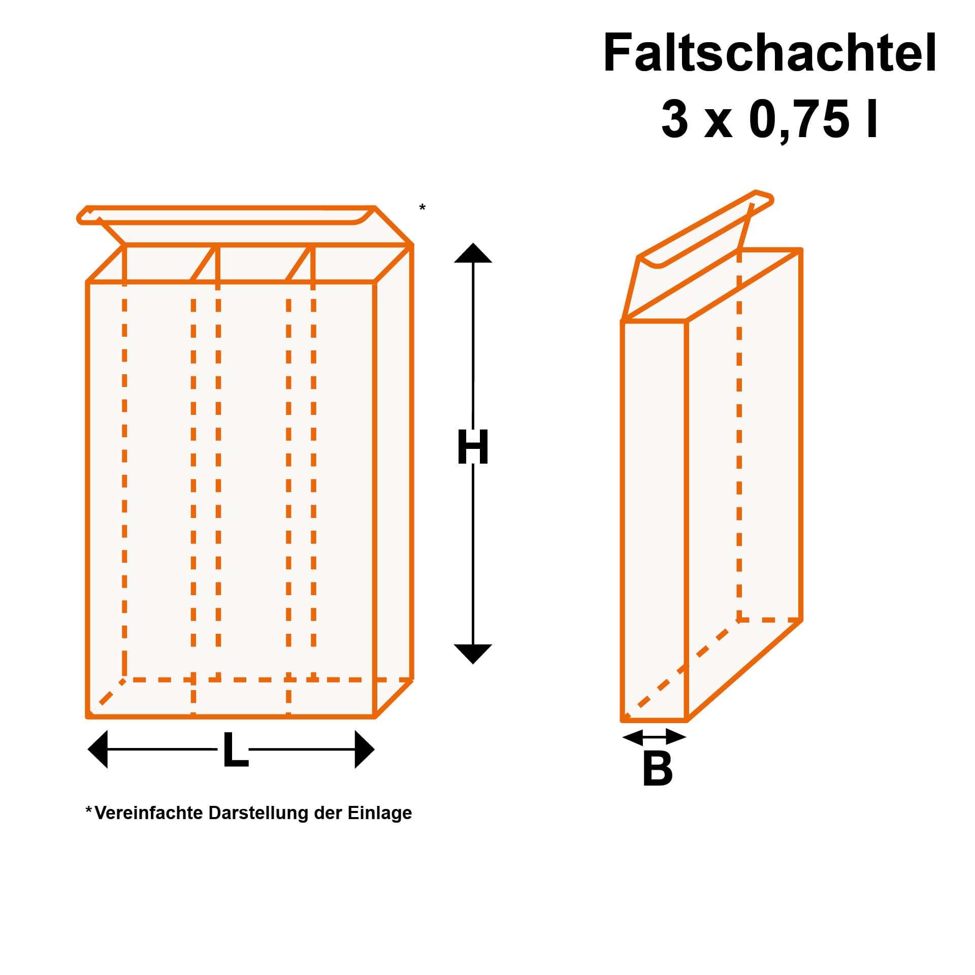 Faltschachtel - Prosit - 3 x 0,75 l