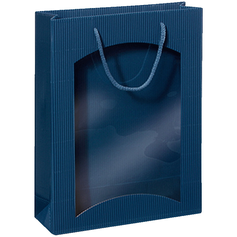 Geschenktüte - Saphirblau - 3 x 0,75 l / 1,0 l