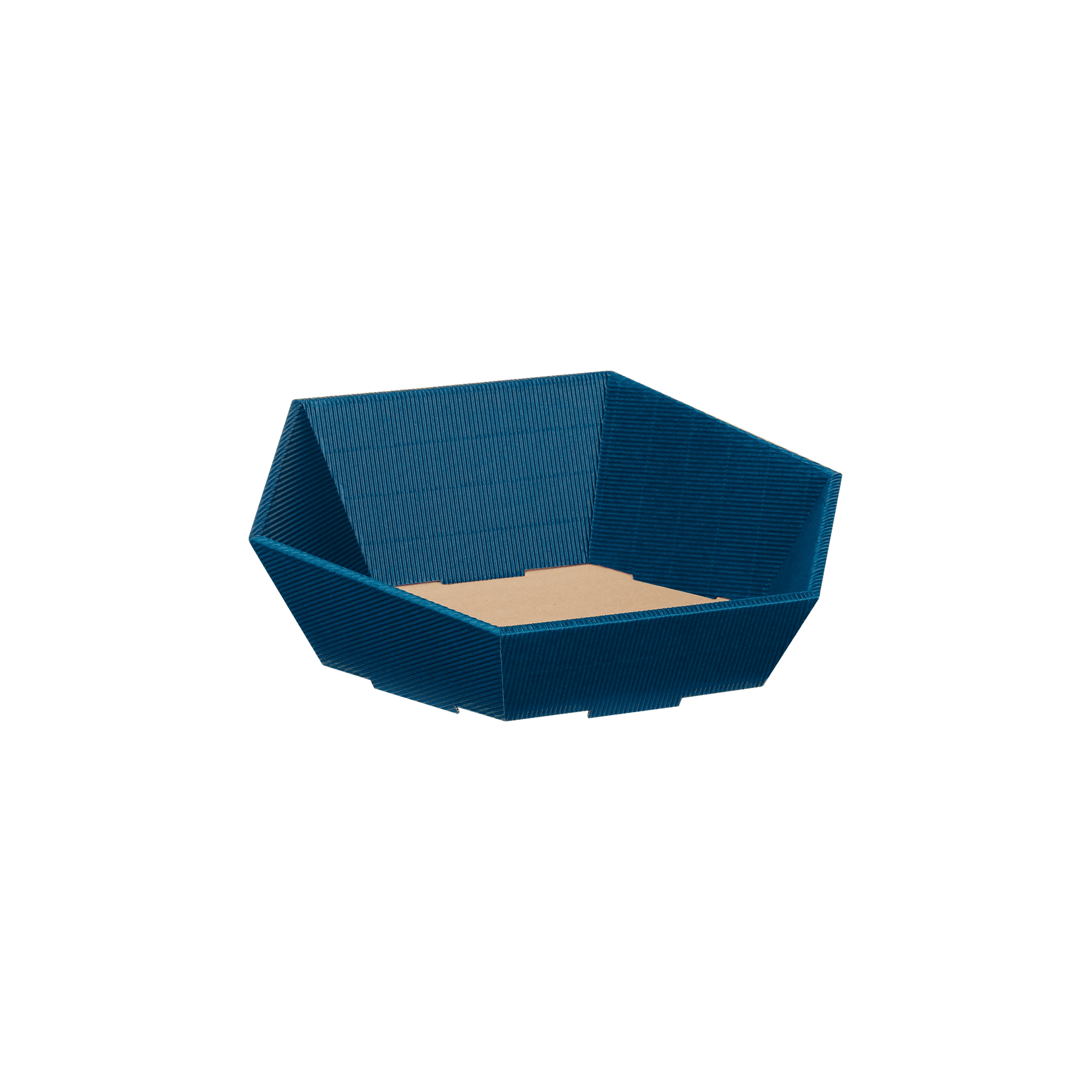 Präsentkorb sechseckig - Saphirblau - mini: Ø 215 mm